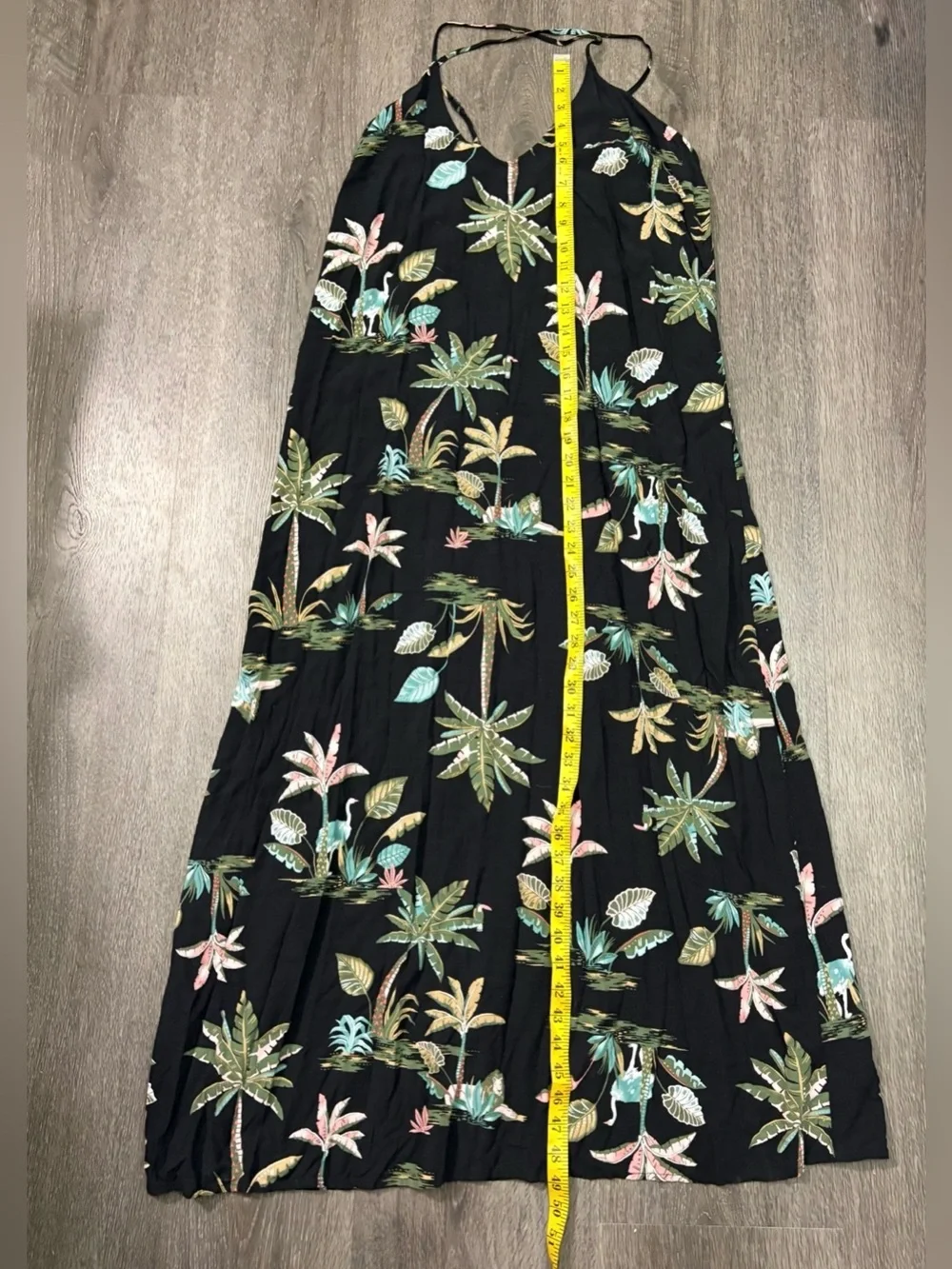 Old Navy Women’s XXL MAXI Dress Hawaiian Print Spaghetti Strap V-Neck Casual